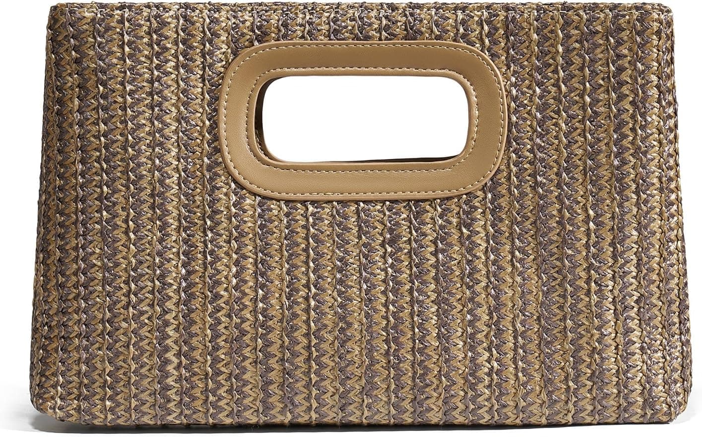 CHUNLI Chic Straw Clutch Purses for Women with Top Handle Summer Bag, Ideal Vaca
