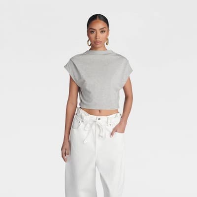 KBB by KAHLANA Women's ' The Back Twist T-Shirt' - Gray XS