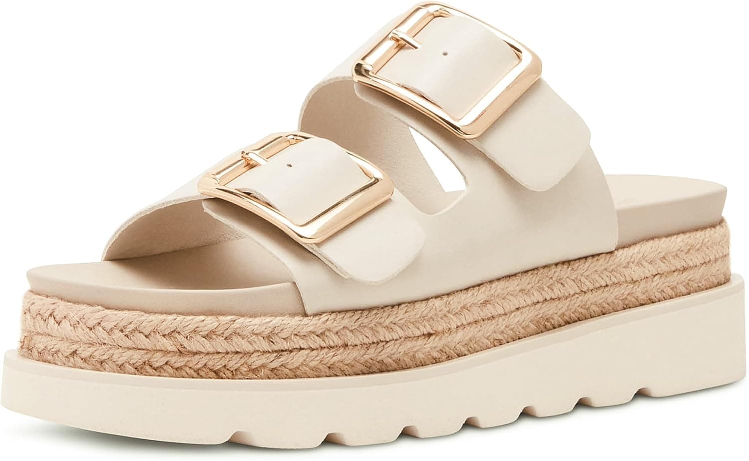 DOEYG Platform Sandals for Women Summer Beach Raffia Slide Sandals Comfortable C