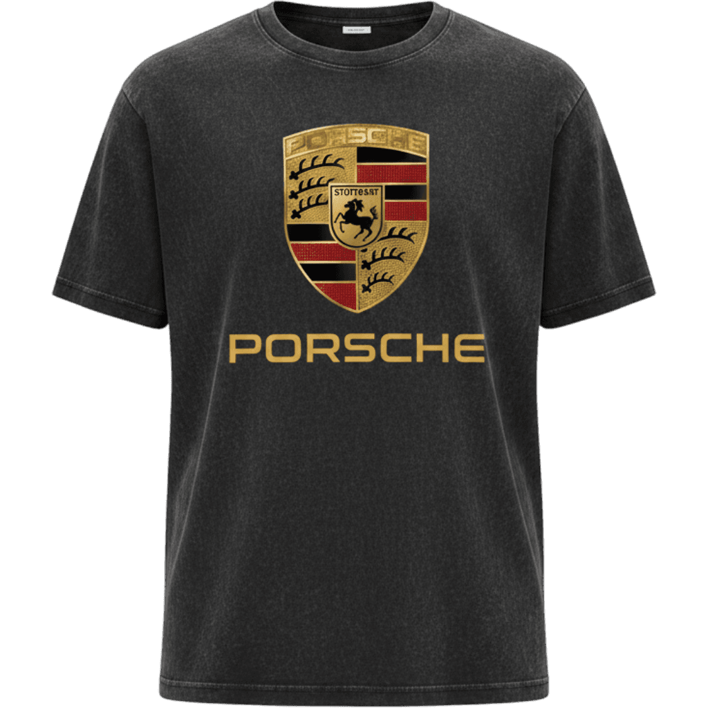 Porsche Golden Emblem Washed T-shirt