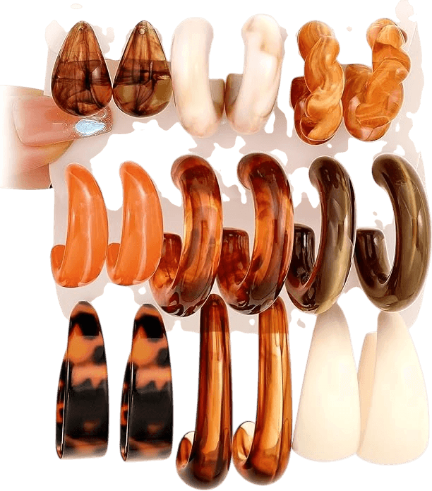 Resin Hoop Earrings