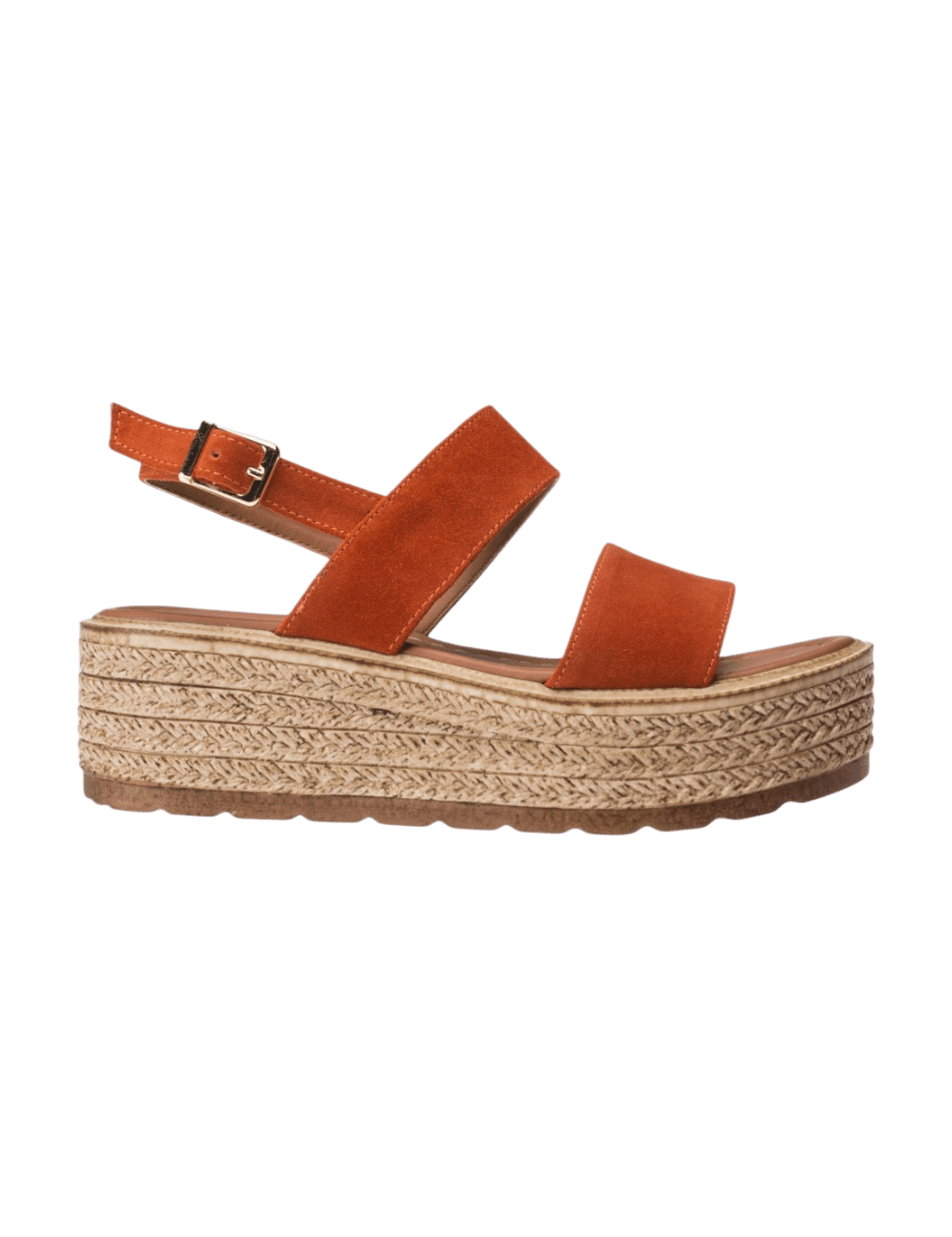 Orange Suede Leather Sandals