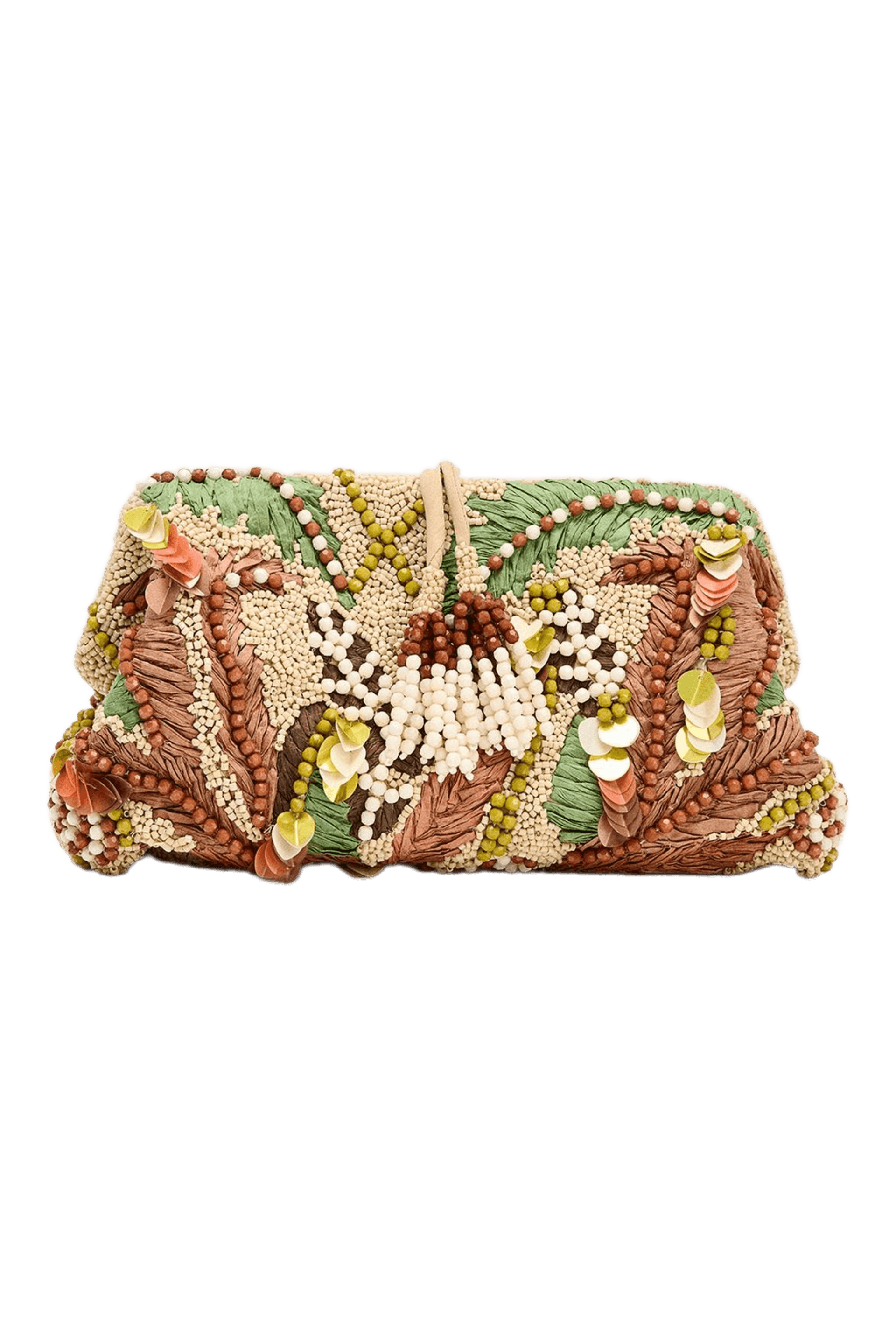 EMBROIDERED BEADED POUCH BAG