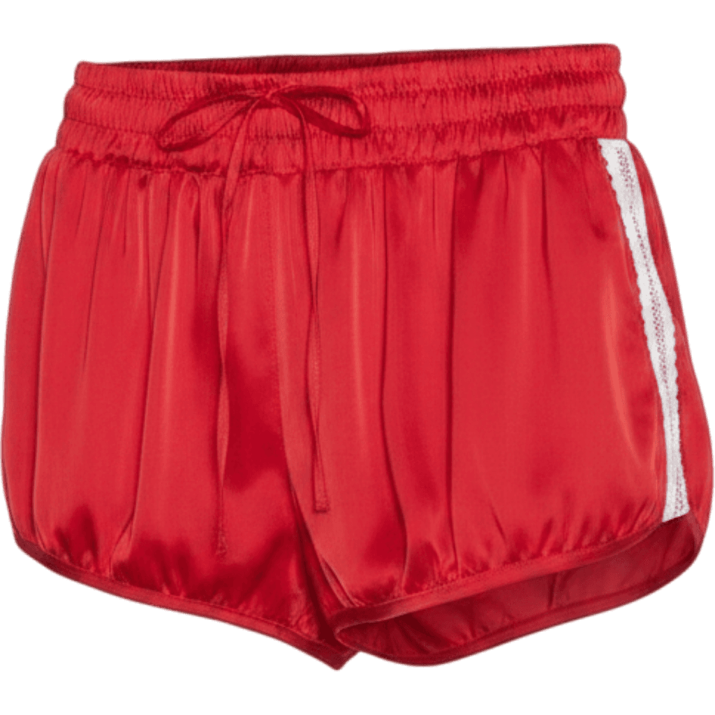 SATIN EFFECT LACE BALLOON SHORTS